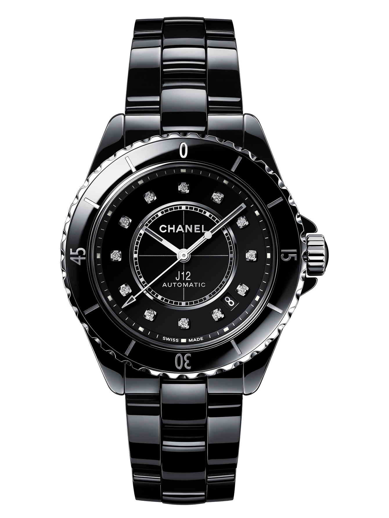 Женские наручные Часы Chanel J12 Diamonds Black 14761 купить в Минске в  интернетмагазине цена и описание